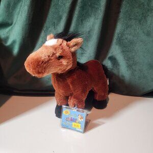GANZ Webkinz Brown Arabian Horse Plush Stuffed Animal Toy NWT